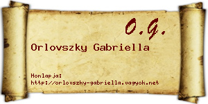 Orlovszky Gabriella névjegykártya