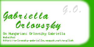 gabriella orlovszky business card